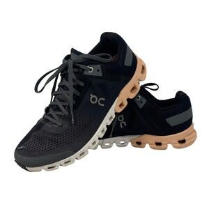 On Running Black and Tan Athletic Shoes